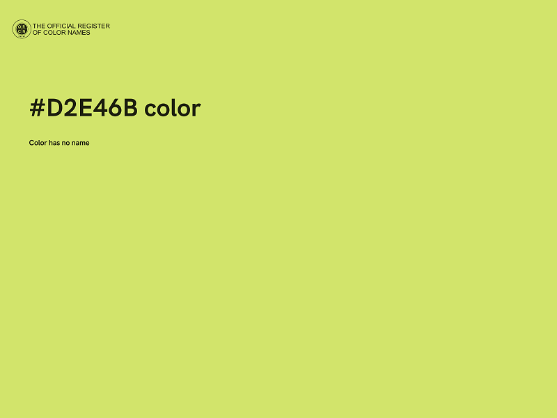 #D2E46B color image