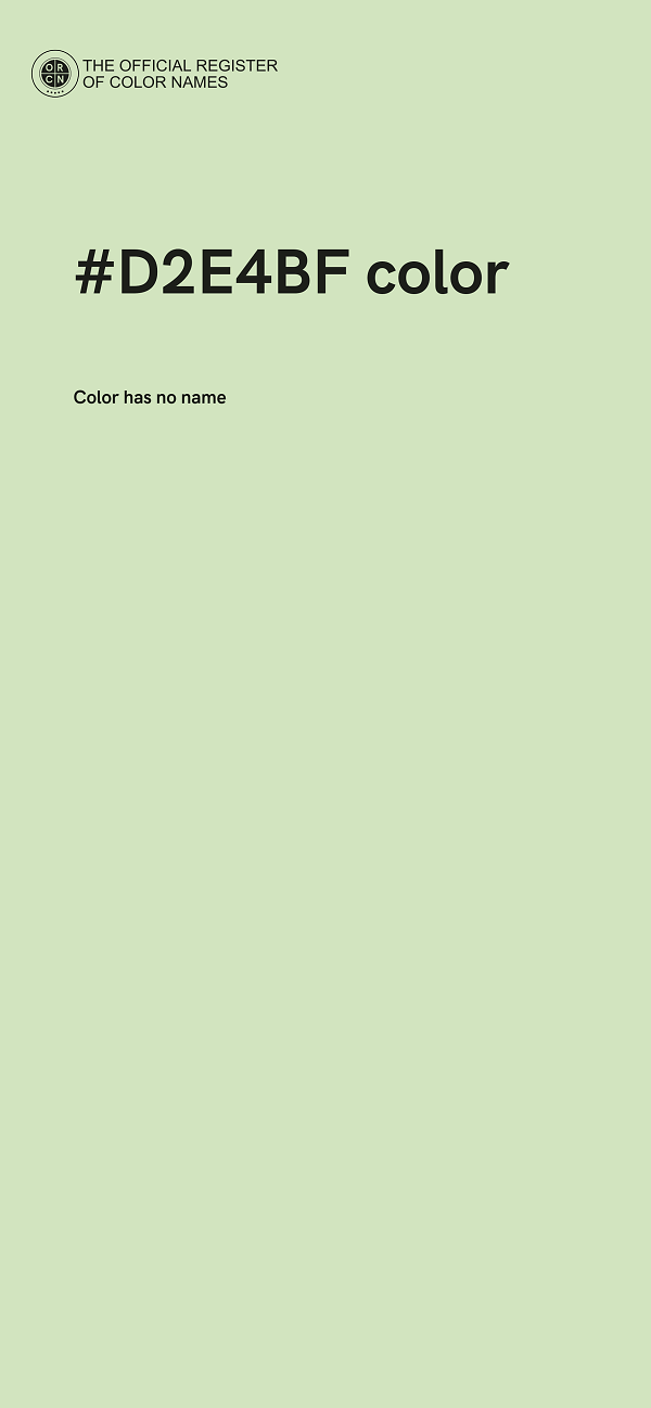 #D2E4BF color image