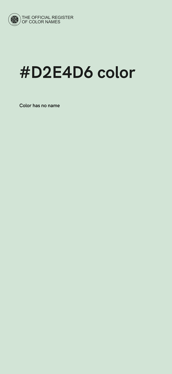 #D2E4D6 color image