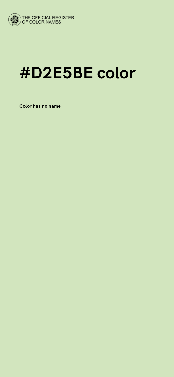 #D2E5BE color image