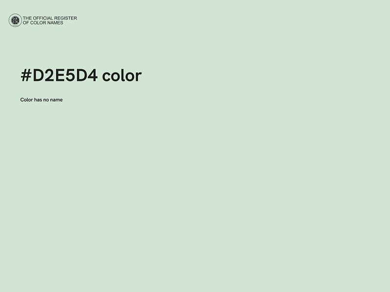 #D2E5D4 color image