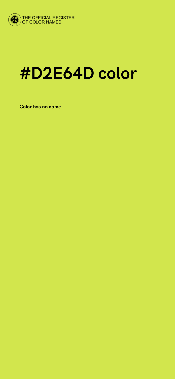 #D2E64D color image