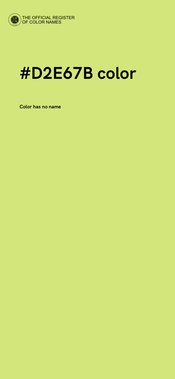 #D2E67B color image