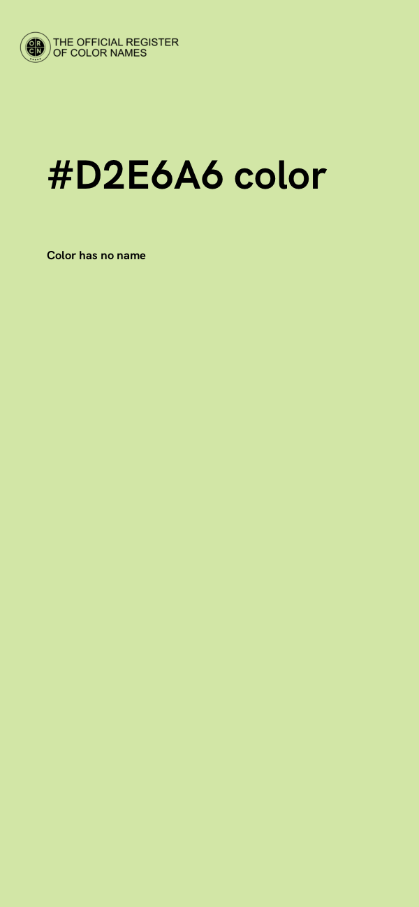 #D2E6A6 color image
