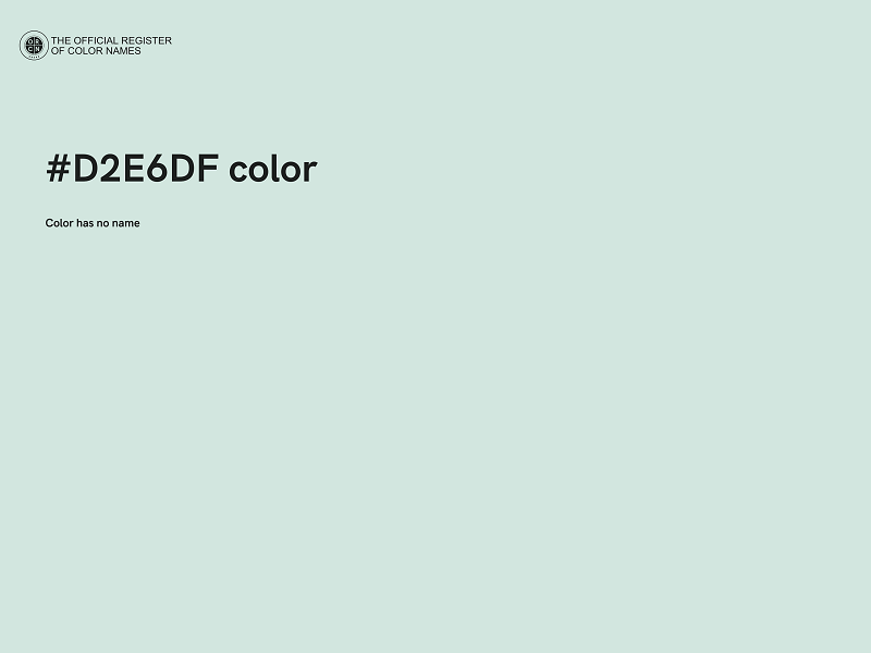#D2E6DF color image