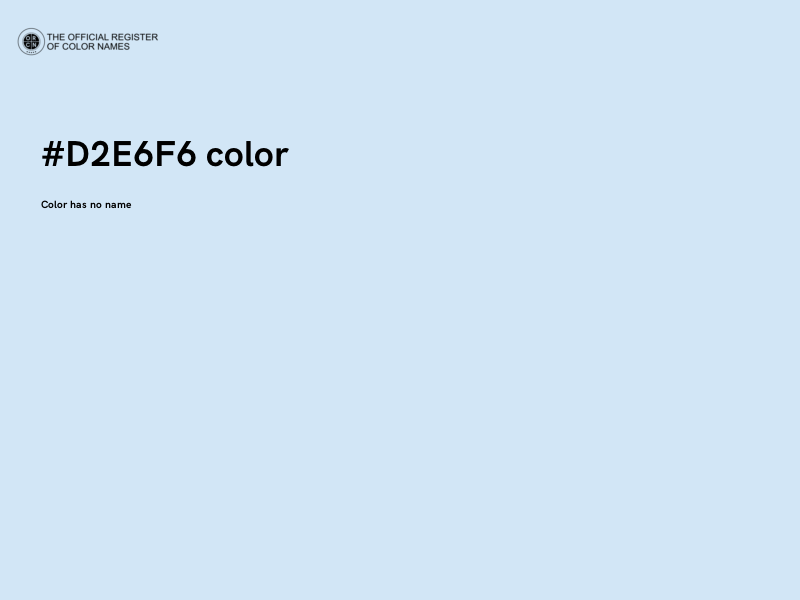 #D2E6F6 color image