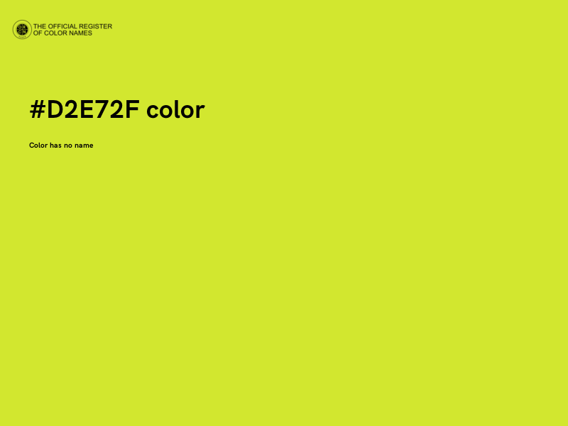 #D2E72F color image