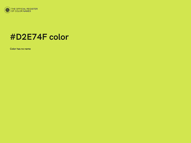 #D2E74F color image