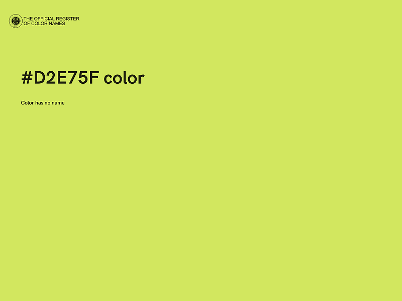 #D2E75F color image