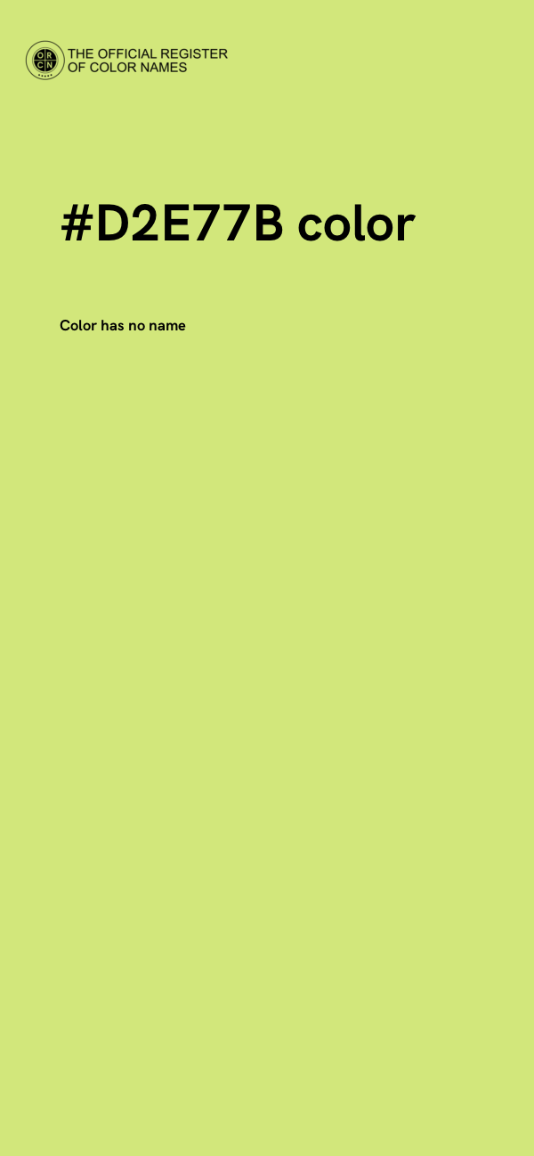 #D2E77B color image