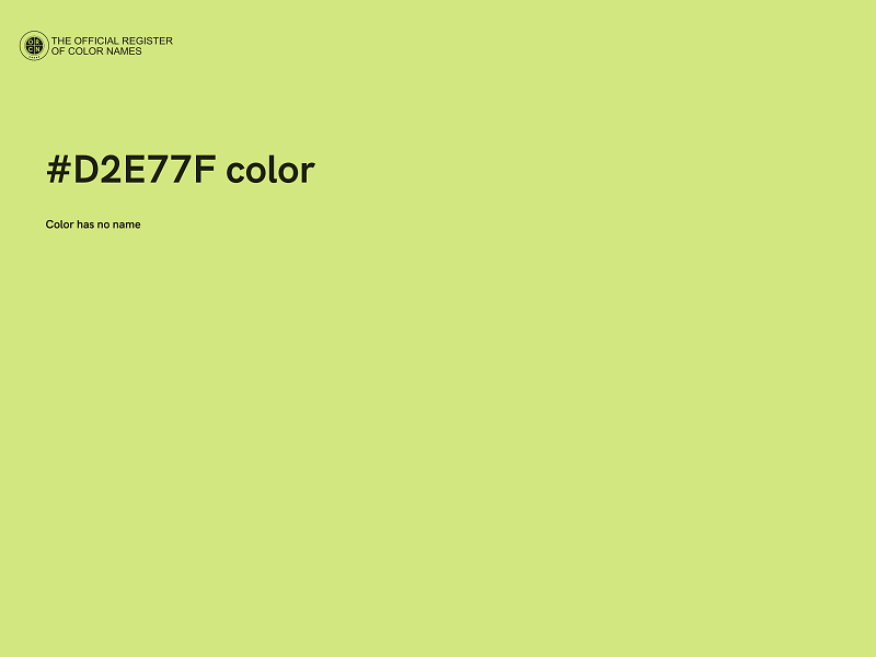 #D2E77F color image