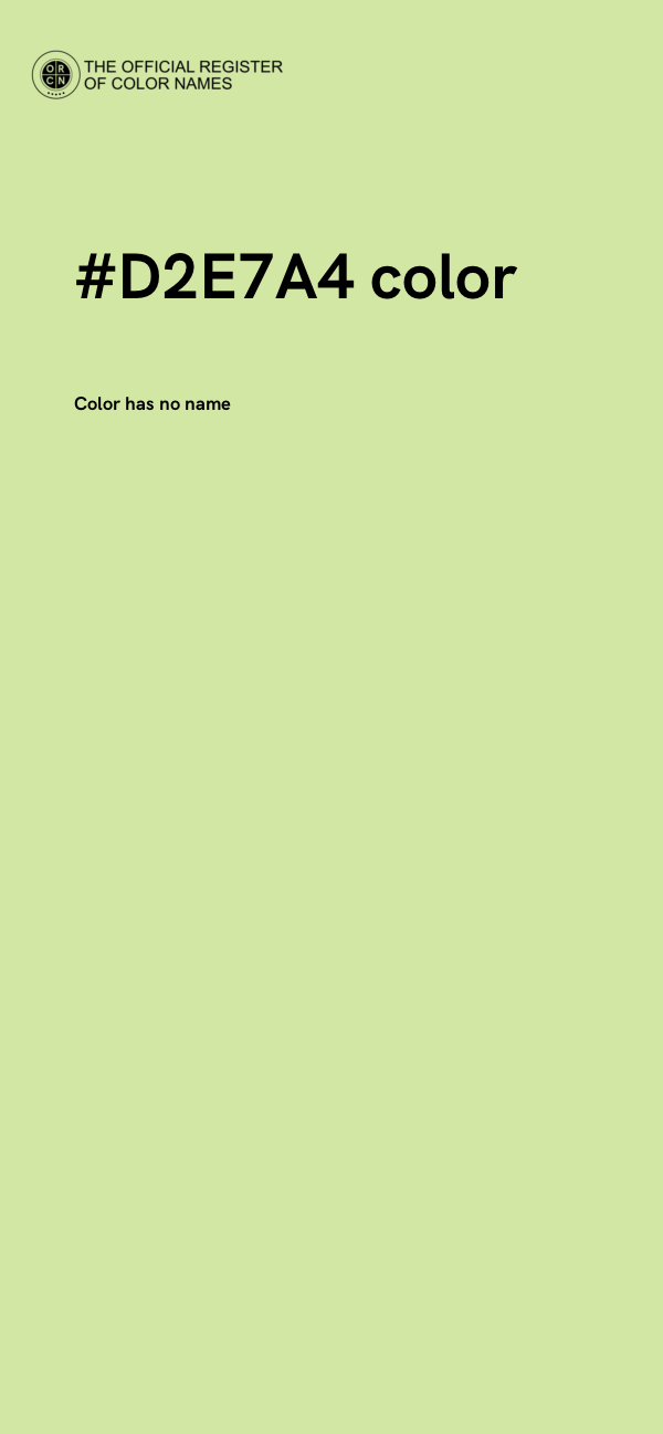 #D2E7A4 color image
