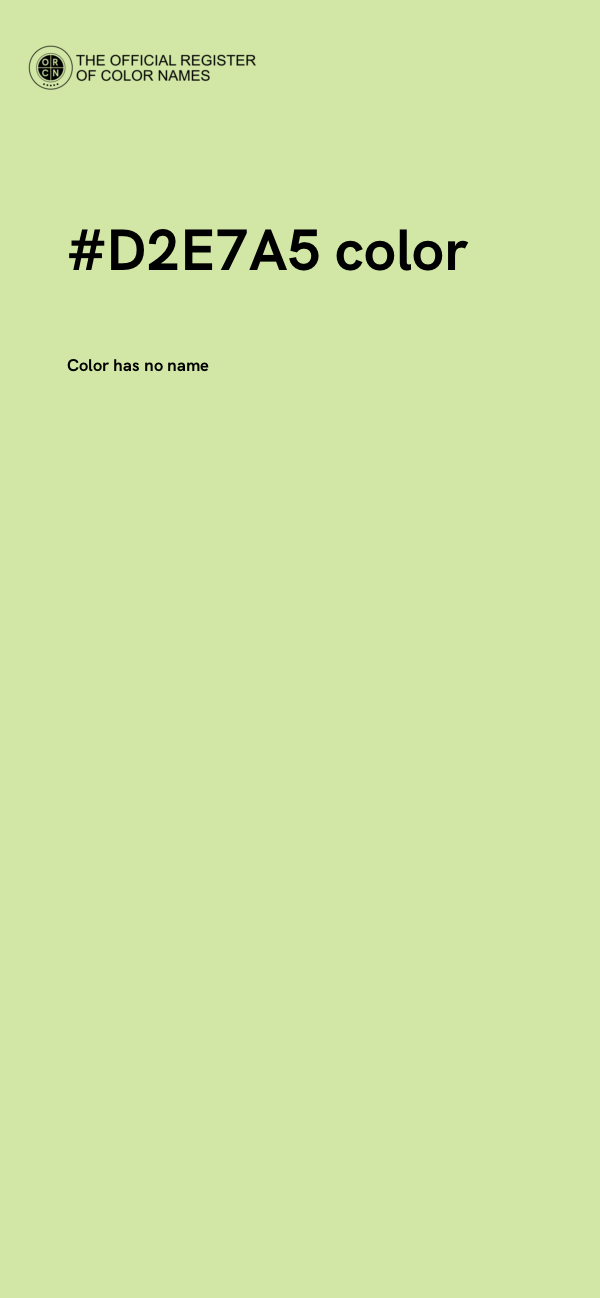 #D2E7A5 color image