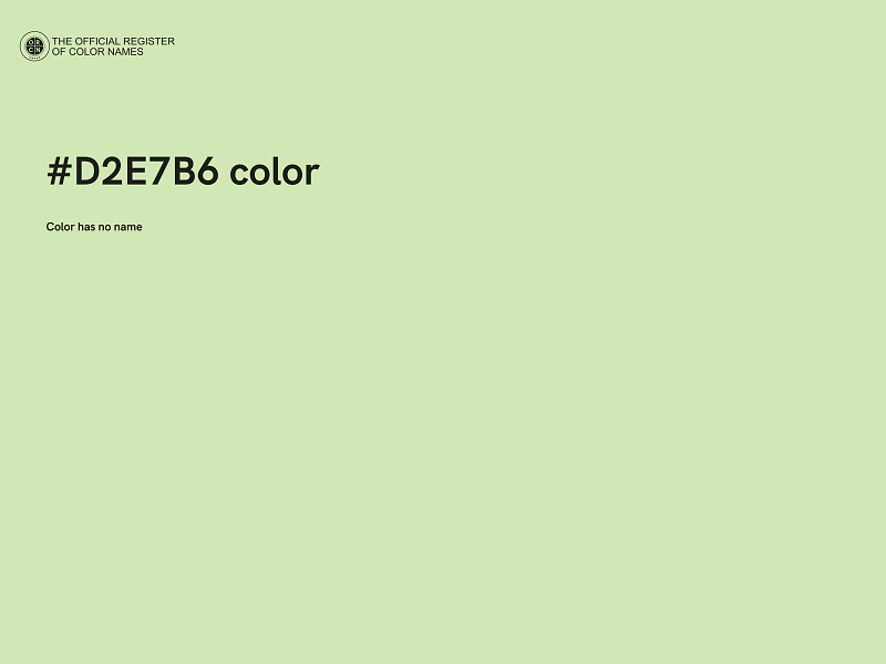 #D2E7B6 color image