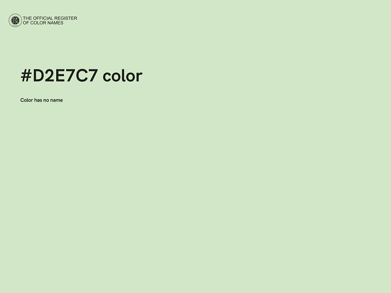 #D2E7C7 color image