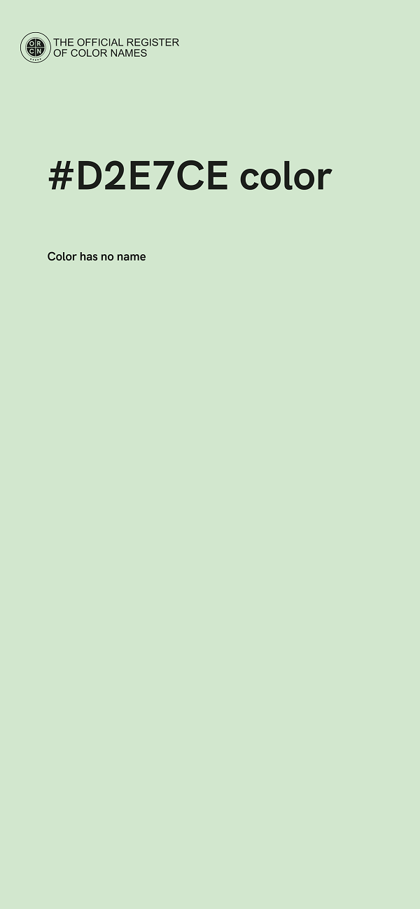 #D2E7CE color image