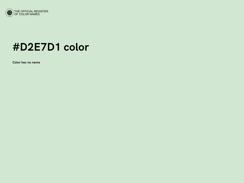 #D2E7D1 color image