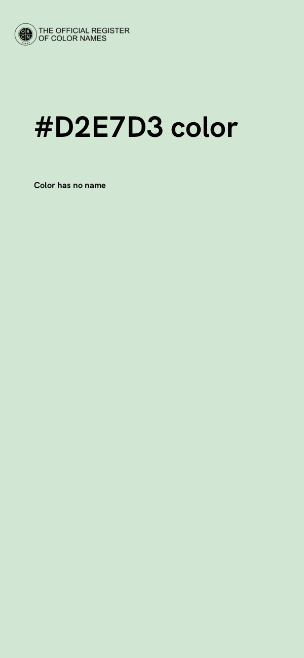 #D2E7D3 color image