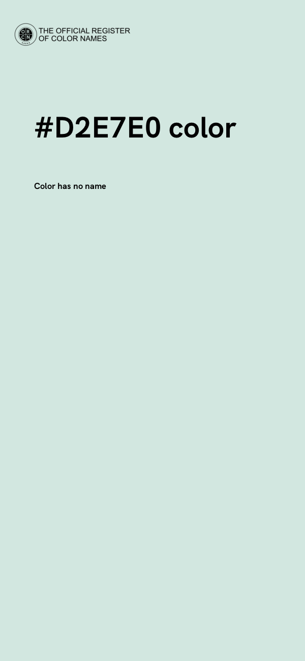 #D2E7E0 color image