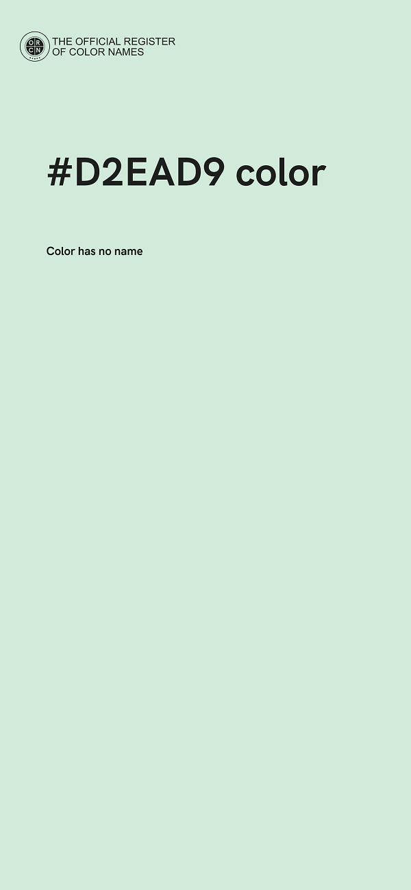#D2EAD9 color image