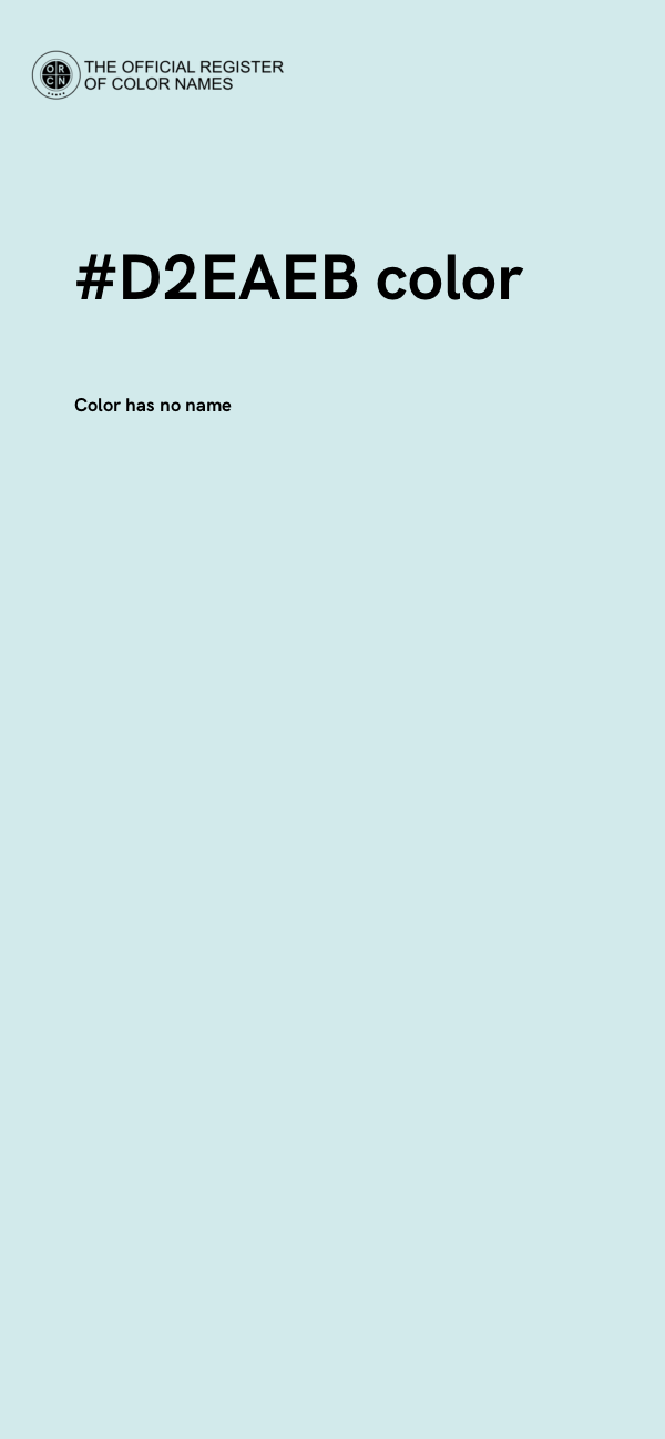 #D2EAEB color image