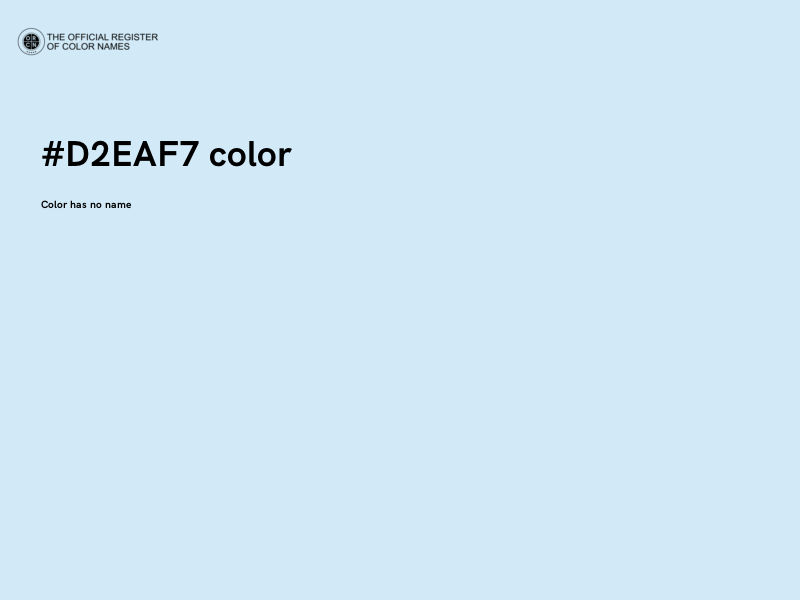 #D2EAF7 color image