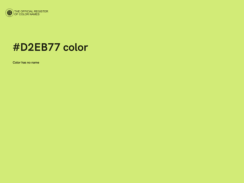 #D2EB77 color image