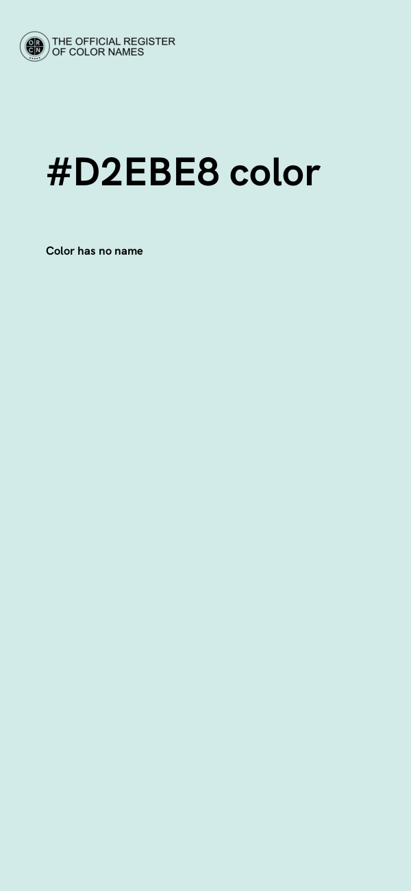 #D2EBE8 color image