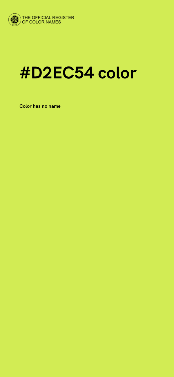 #D2EC54 color image