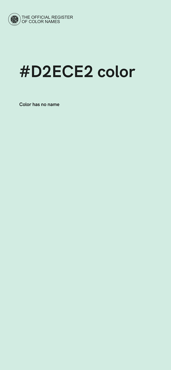 #D2ECE2 color image
