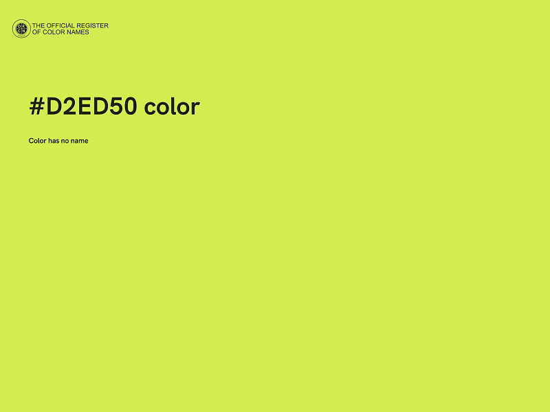 #D2ED50 color image
