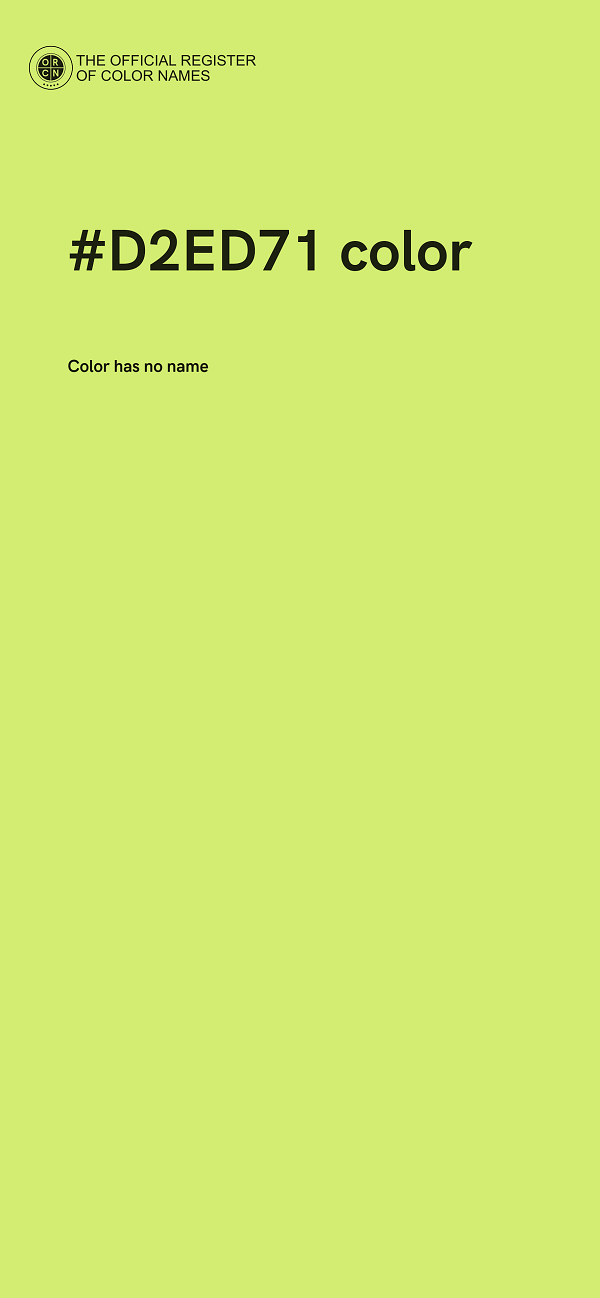 #D2ED71 color image