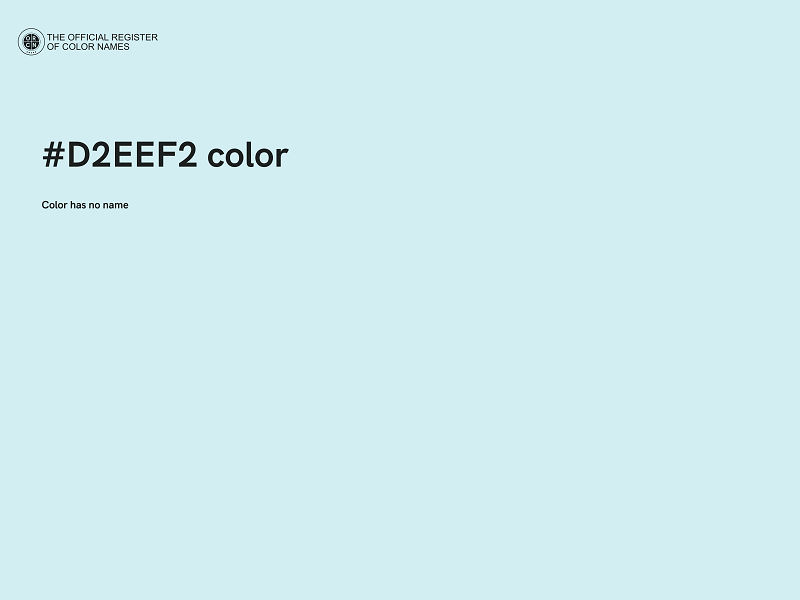 #D2EEF2 color image