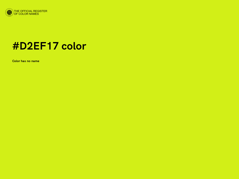 #D2EF17 color image