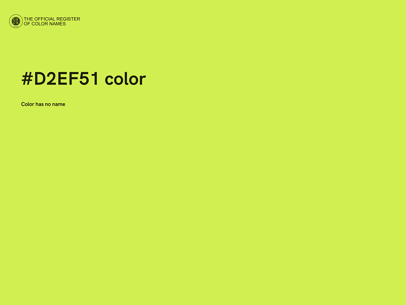 #D2EF51 color image