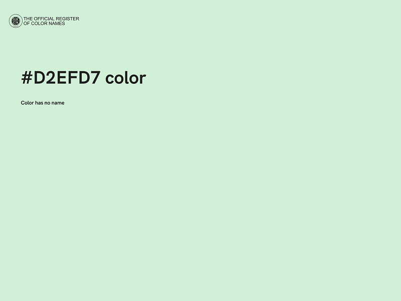 #D2EFD7 color image