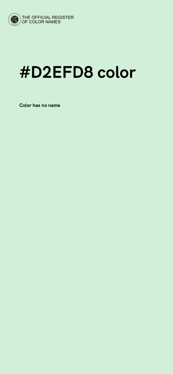 #D2EFD8 color image