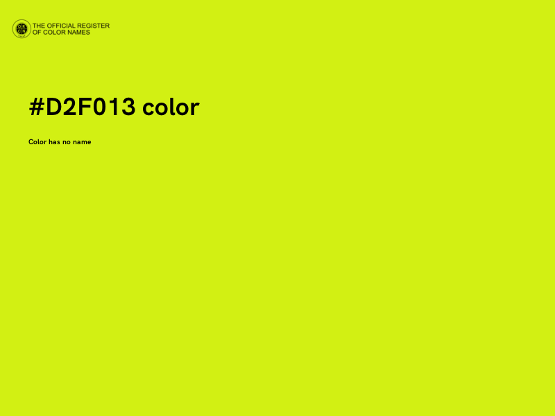 #D2F013 color image