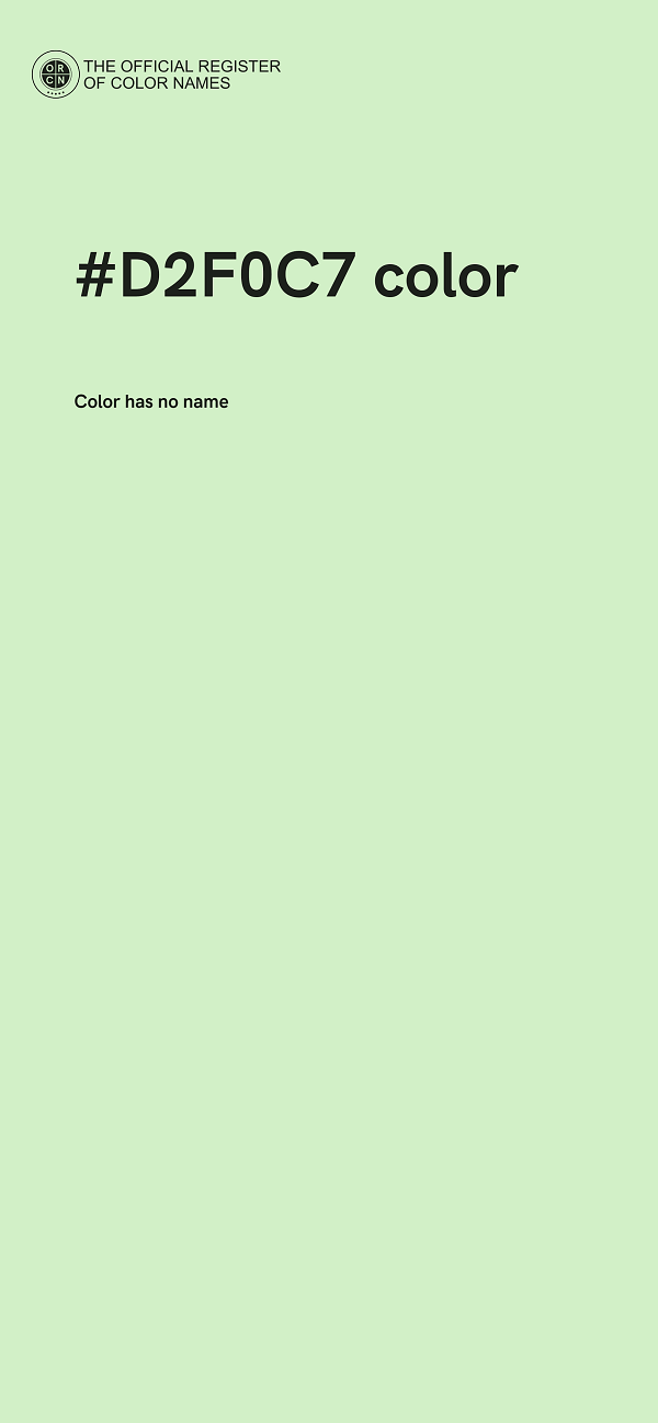 #D2F0C7 color image