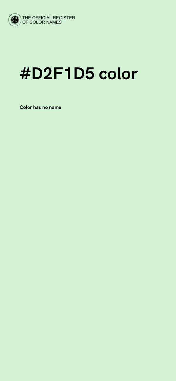 #D2F1D5 color image