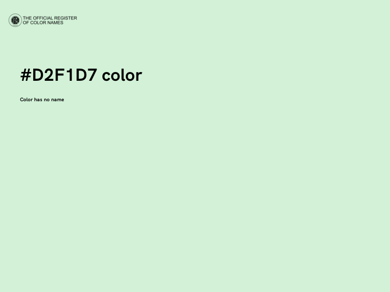 #D2F1D7 color image