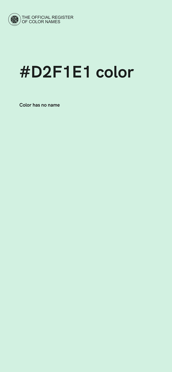 #D2F1E1 color image