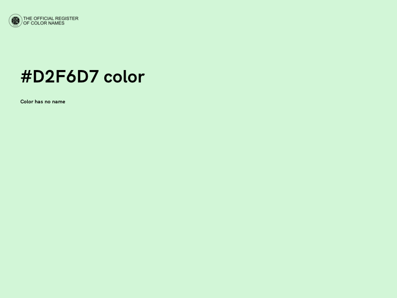 #D2F6D7 color image