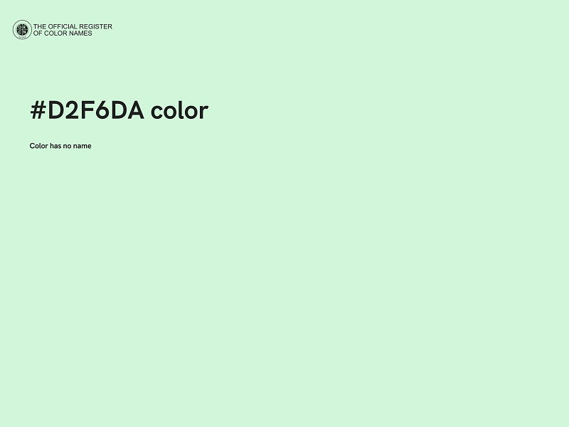 #D2F6DA color image