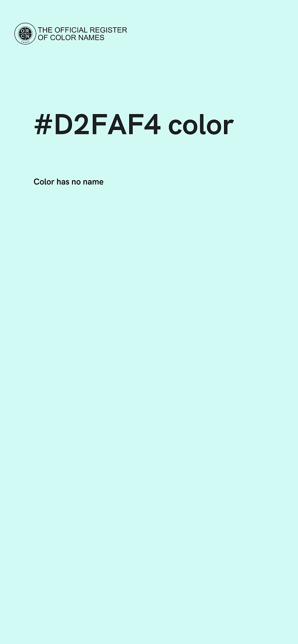 #D2FAF4 color image