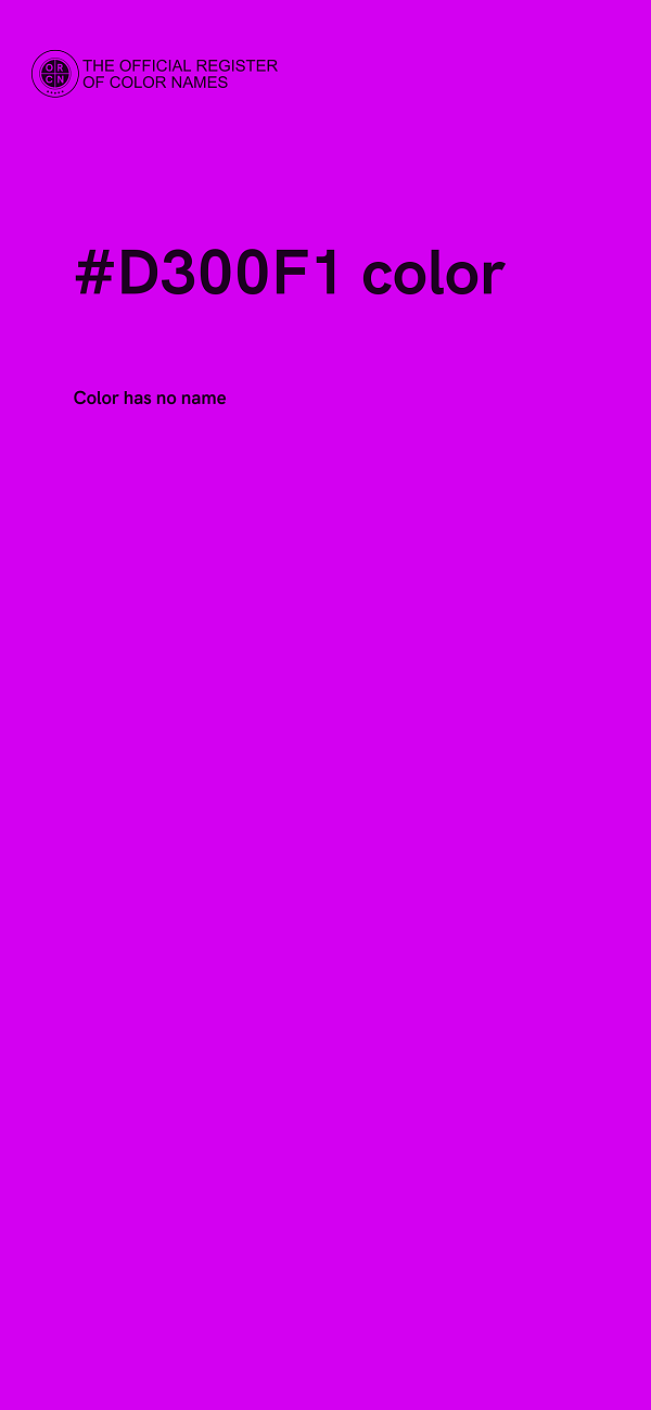 #D300F1 color image