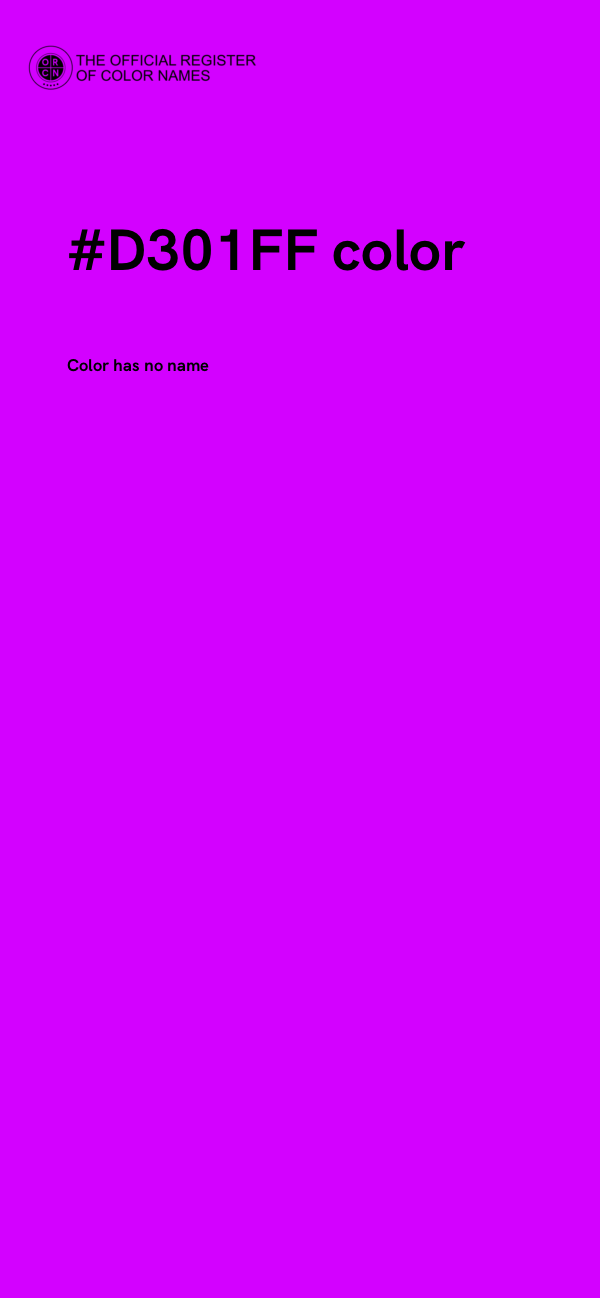 #D301FF color image