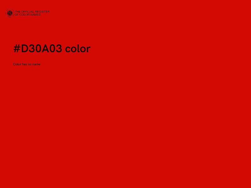 #D30A03 color image