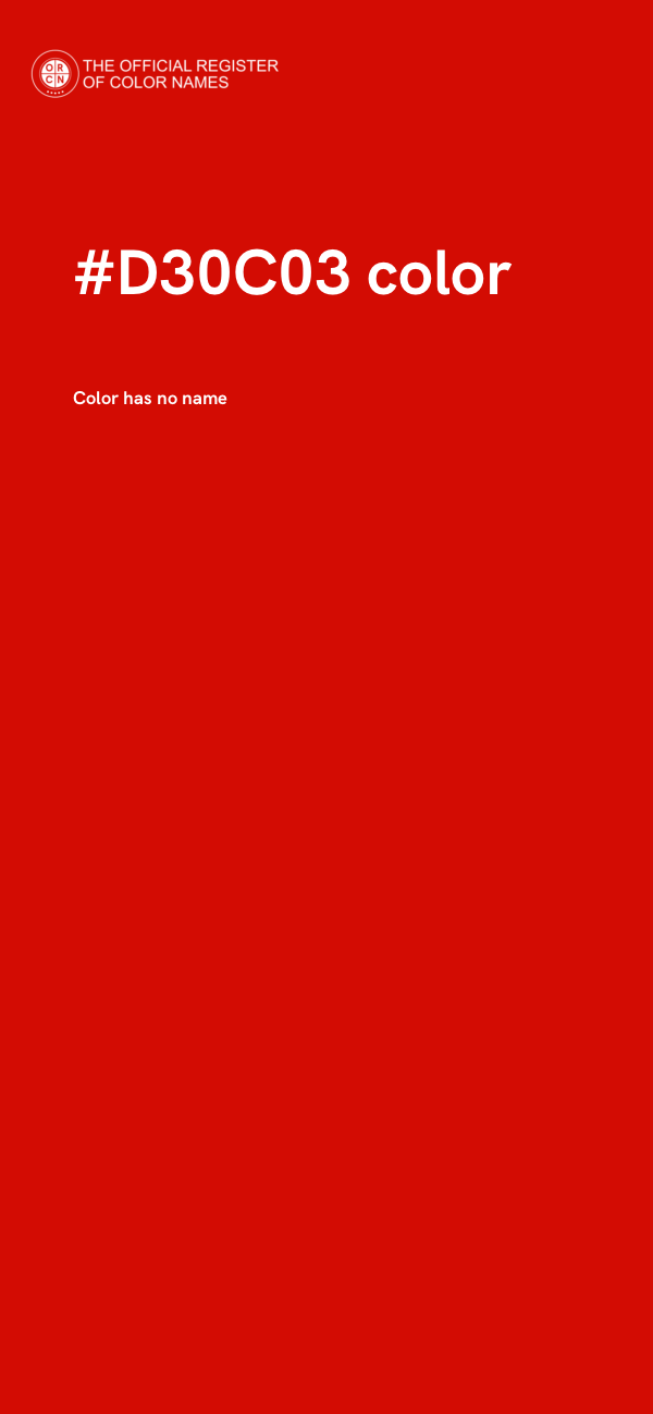 #D30C03 color image