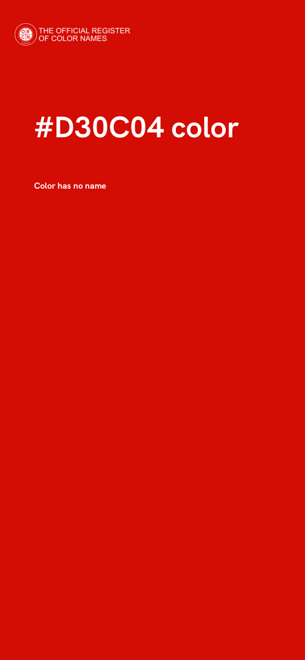 #D30C04 color image